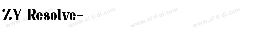 ZY Resolve字体转换 ZY Resolve字体转换